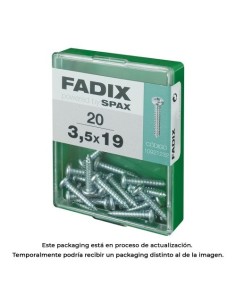 Tornillo Rosca Chapa Acero Cincado 3.5x19mm 20Unidades FADIX