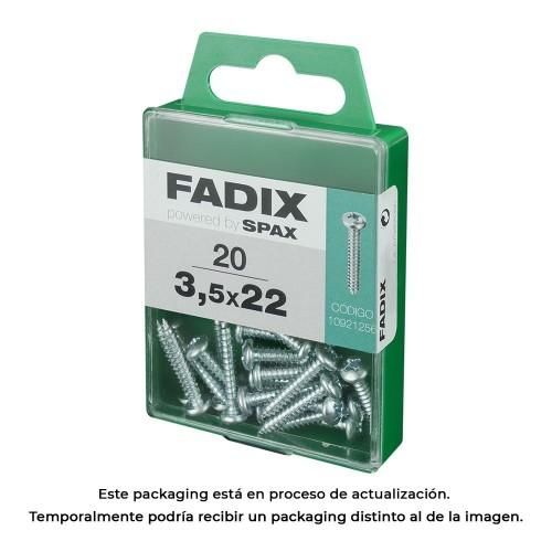 Tornillo Rosca Chapa Acero Zincado 3.5x22mm 20 Unidades FADIX