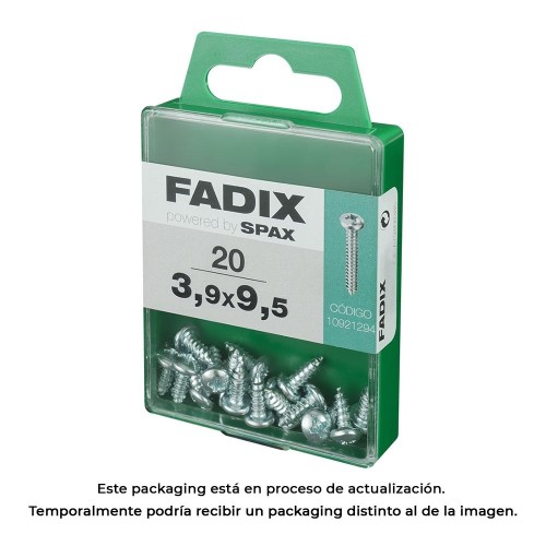 Tornillo Rosca Chapa Acero Zincado 3.9x9.5mm Caja 20Unidades FADIX