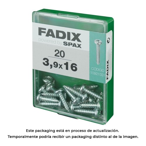 Tornillo Rosca Chapa Acero Cincado 3.9x16mm 20 Unidades FADIX