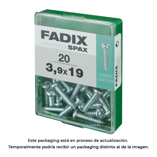 Tornillo Rosca Chapa Acero Zincado 3.9x19mm 20 Unidades FADIX