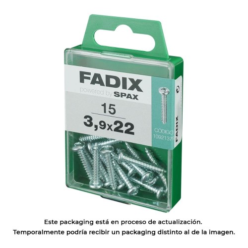 Tornillo Rosca Chapa Acero Zincado 3.9x22mm 15Unidades FADIX