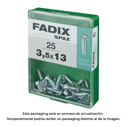 Tornillo Rosca Chapa Acero Zincado 3.5x13mm 25Unidades FADIX