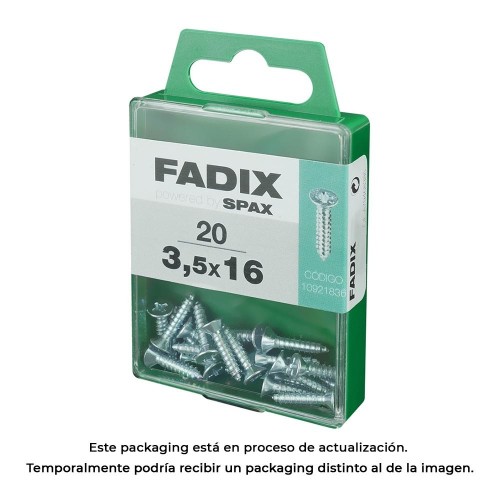 Tornillo Rosca Chapa Acero Zincado 3.5x16mm 20 Unidades FADIX
