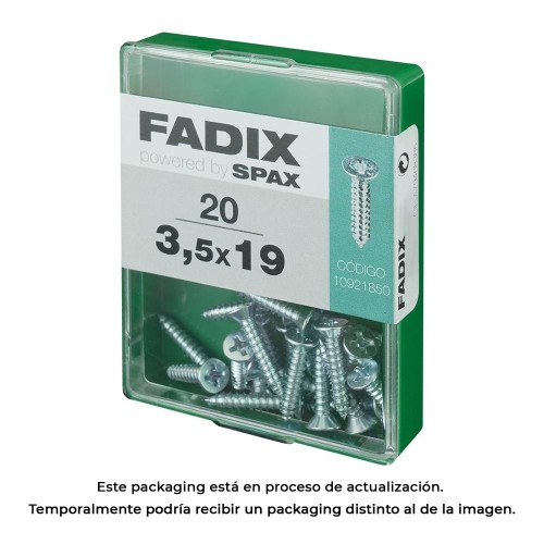 Tornillo Rosca Chapa Acero Zincado 3.5x19mm 20Unidades FADIX