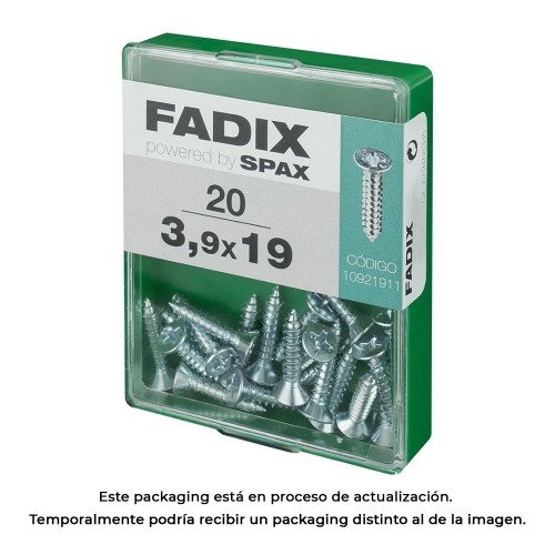 Tornillo Rosca Chapa Acero Zincado 3.9x19mm 20Unidades FADIX