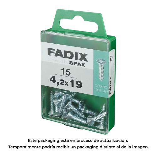 Tornillo Rosca Chapa Acero Zincado 4.2x19mm 15Unidades FADIX
