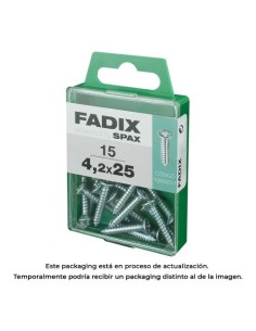 Tornillo Rosca Chapa Acero Zincado 4.2x25mm 15Unidades FADIX