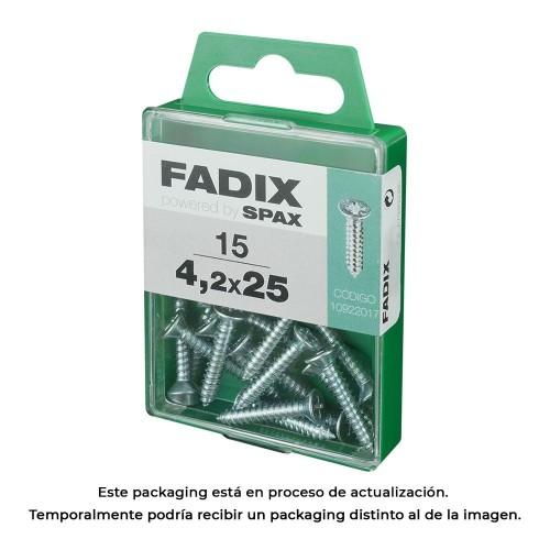 Tornillo Rosca Chapa Acero Zincado 4.2x25mm 15Unidades FADIX