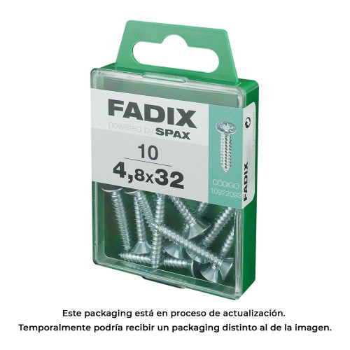 Tornillo Rosca Chapa Acero Zincado 4.8x32mm 10 Unidades FADIX