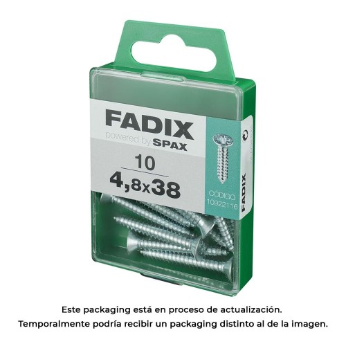 Tornillo Rosca Chapa Acero Cincado 4.8x38mm Caja 10 Unidades FADIX