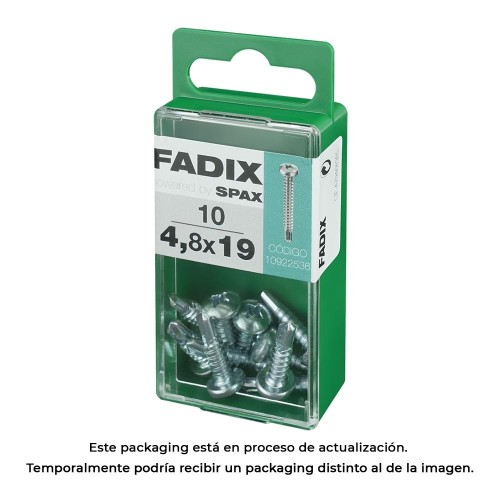 Tornillo Rosca Chapa Autotaladrante Acero 4.8x19mm Caja 10 Unidades FADIX