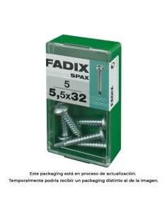 Tornillo Rosca Chapa Acero Autoperforante 5.5x32mm Caja 5 Unidades FADIX