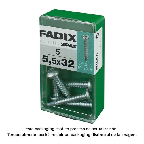 Tornillo Rosca Chapa Acero Autoperforante 5.5x32mm Caja 5 Unidades FADIX