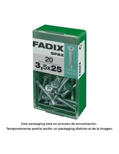 Tornillo Rosca Chapa Acero Zincado 3.5x25mm Caja 20 Unidades FADIX
