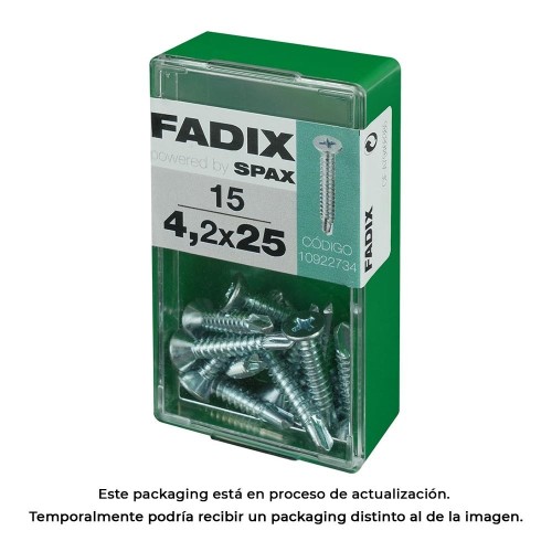 Tornillo Rosca Chapa Autoperforante Zincado 4.2x25mm Caja 15 Unidades FADIX