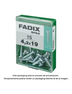 Tornillo Rosca Chapa Acero Zincado 4.2x19mm Caja 15 Unidades FADIX