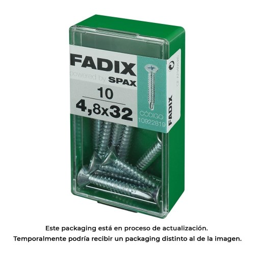 Tornillo Rosca Chapa Cincado Autoperforante 4.8x32mm Caja 10 Unidades FADIX