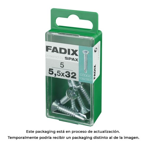 Tornillo Rosca Chapa Autoperforante Acero Zincado 5.5x32mm Caja 5 Unidades FADIX