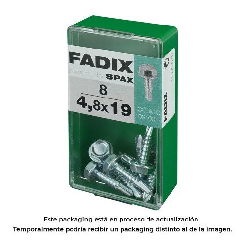 Tornillo Rosca Chapa Autoperforante Hexagonal 4.8x19mm Caja 8 Unidades FADIX