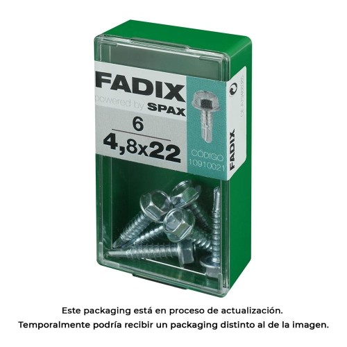 Tornillo Rosca Chapa Hexagonal Autoperforante 4.8x22mm Caja 6 Unidades FADIX