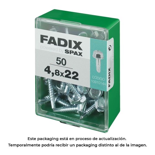 Tornillo Autoperforante Rosca Chapa Hexagonal 4.8x22mm 50Unidades FADIX