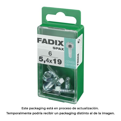 Tornillo Rosca Chapa Autoperforante 5.4x19mm Cabeza Hexagonal Caja 6 Unidades FADIX