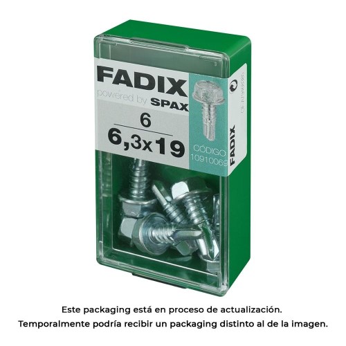 Tornillo Rosca Chapa Hexagonal Autoperforante 6.3x19mm Caja 6 Unidades FADIX