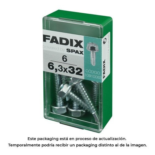 Tornillo Rosca Chapa Hexagonal Autoperforante 6.3x32mm Caja 6 Unidades FADIX