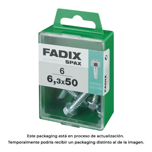 Tornillo Rosca Chapa Hexagonal Autoperforante 6.3x50mm Caja 6 Unidades FADIX
