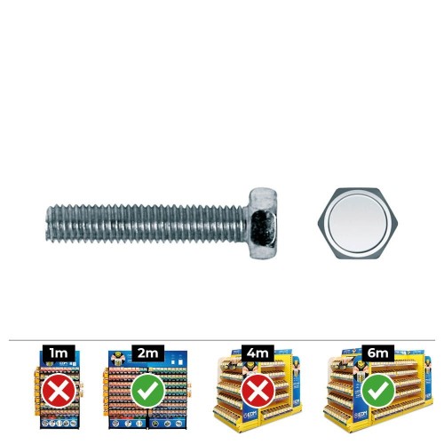 Tornillo Hexagonal Acero Zincado 5x10mm 500 Unidades CELO