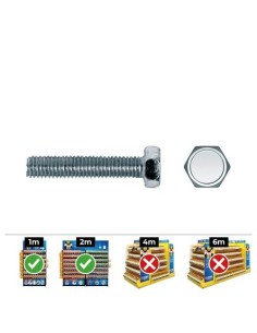 Tornillo Hexagonal Acero Zincado 8x70mm 40 Unidades CELO