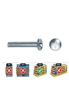 Tornillo Métrico Acero 4x30mm Zincado 500 Unidades CELO