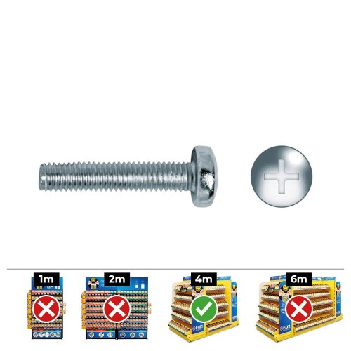Tornillo Métrico Acero 4x30mm Zincado 500 Unidades CELO