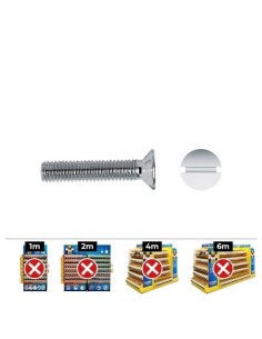 Tornillo Métrico Acero Zincado 4x20mm Avellanado Ranura DIN963 500 Unidades CELO