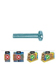 Tornillo Métrico Acero Zincado 6x15mm Cabeza Philips DIN7985 250 Unidades CELO
