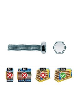 Tornillo Hexagonal Acero M8x45mm Zincado 100Unidades CELO