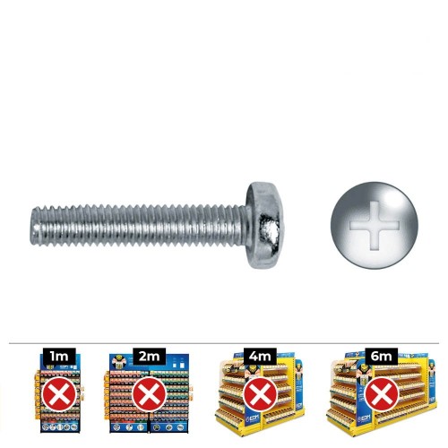 Tornillo Métrico Acero 4x25mm Zincado 500 Unidades CELO