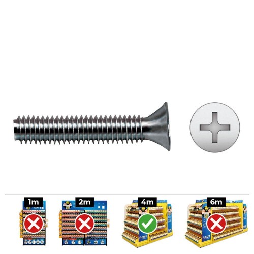 Tornillo Métrico Avellanado Phillips Zincado 5x10mm 500 Unidades CELO