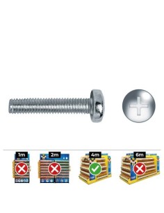 Tornillo Métrico Acero 4x10mm Zincado Cabeza Alomada Philips 500 Unidades CELO
