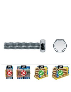 Tornillo Métrico Hexagonal Acero Zincado 5x45mm Caja 250 Unidades CELO