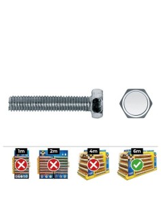 Tornillo Métrico Hexagonal Acero Zincado 8x60mm Caja 50 Unidades CELO