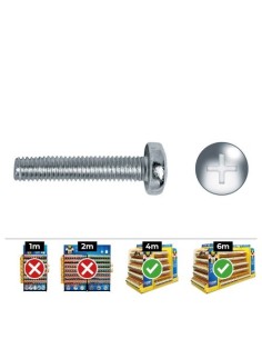 Tornillo Métrico Acero 5x10mm Phillips Zincado 500 Unidades CELO