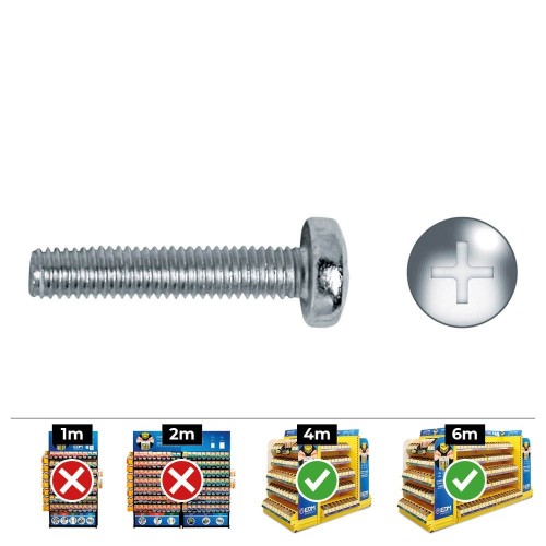Tornillo Métrico Acero 5x10mm Phillips Zincado 500 Unidades CELO