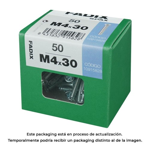 Tornillo Acero M4x30mm 50 Unidades FADIX
