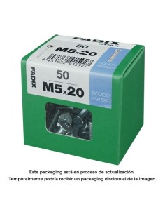 Tornillo Métrica Acero M5x20mm Caja 50 Unidades FADIX