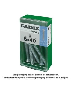 Tornillo Acero 5x40mm Caja 6 Unidades FADIX