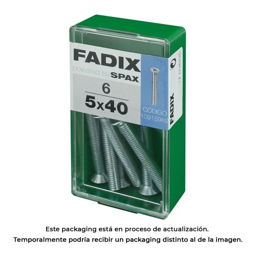 Tornillo Acero 5x40mm Caja 6 Unidades FADIX