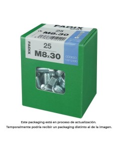 Tornillo Métrico Acero Cincado 8x30mm 25 Unidades FADIX