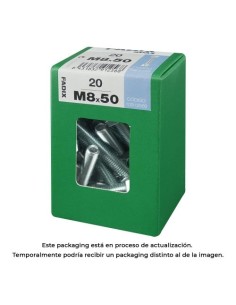 Tornillo Métrico Acero Zincado M8x50mm 20 Unidades FADIX